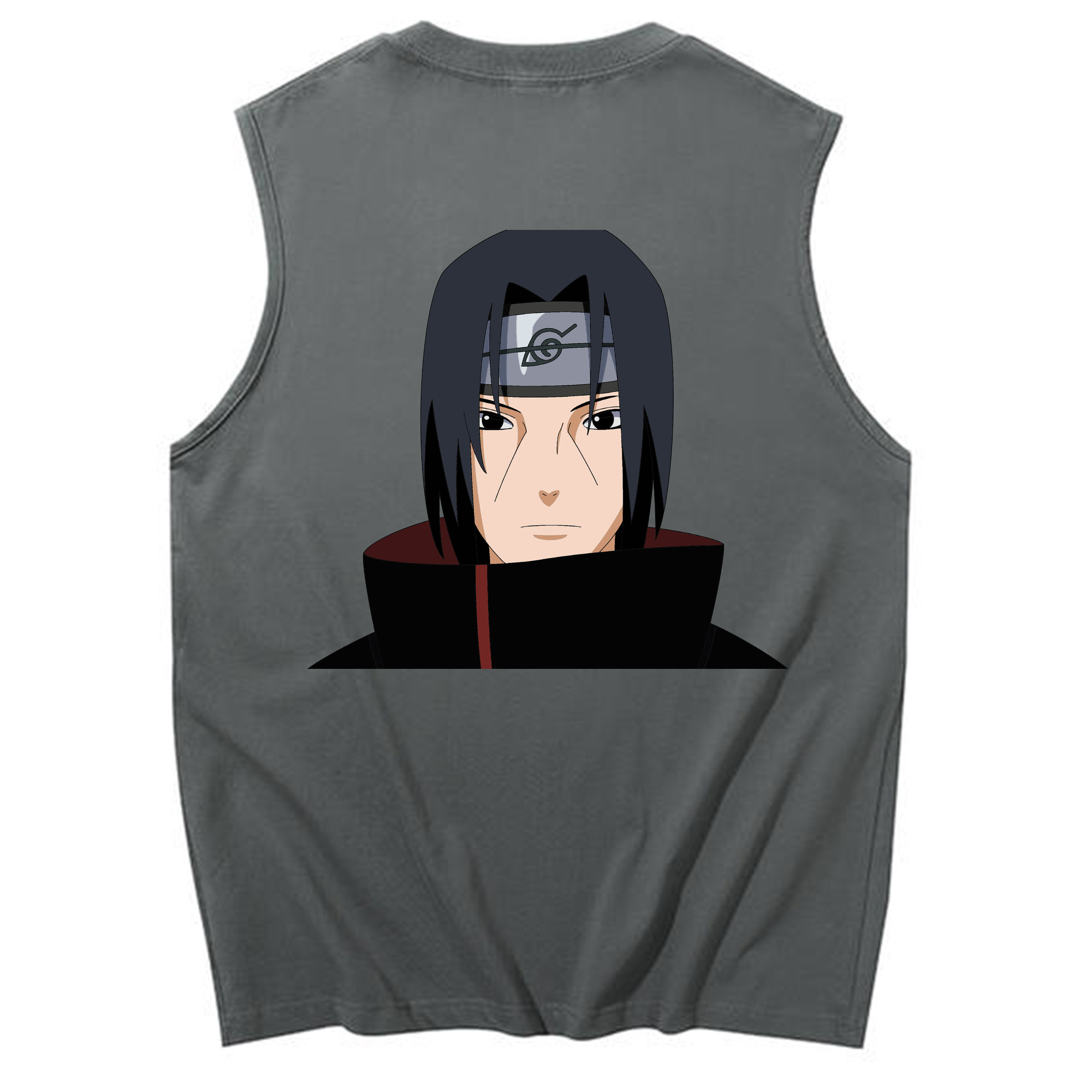 （画像用） NARUTO -ナルト- うちは イタチ Uchiha Itachi コットン100％タンクトップ（背面プリント）